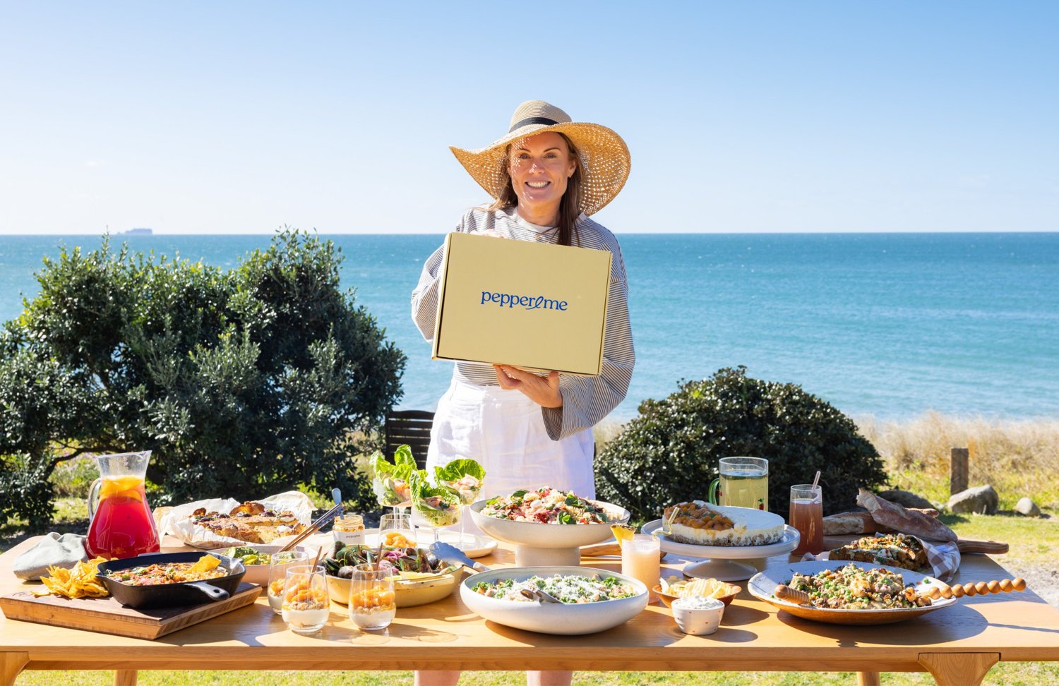 Chef Cherie Metcalfe of Pepper & Me with a summer picnic spread